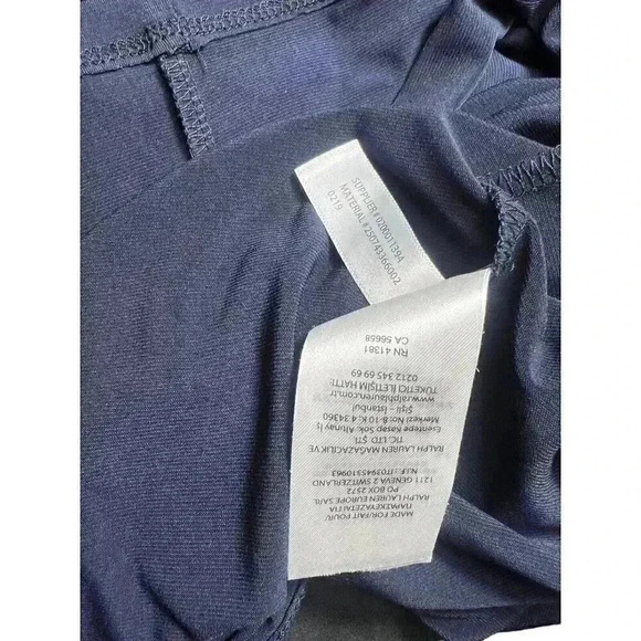 Lauren Ralph Lauren Size 6 Sheath Dress Navy Twist Front Sleeveless MSRP $135 - Picture 10 of 12